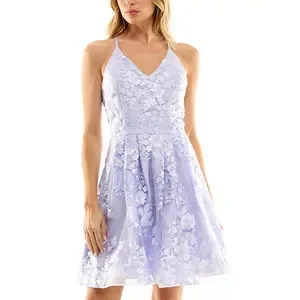 For Children Purple Junior Dresses At Macys Bcx Junior's Embroidered Fit  Flare Dress Purple Size 13